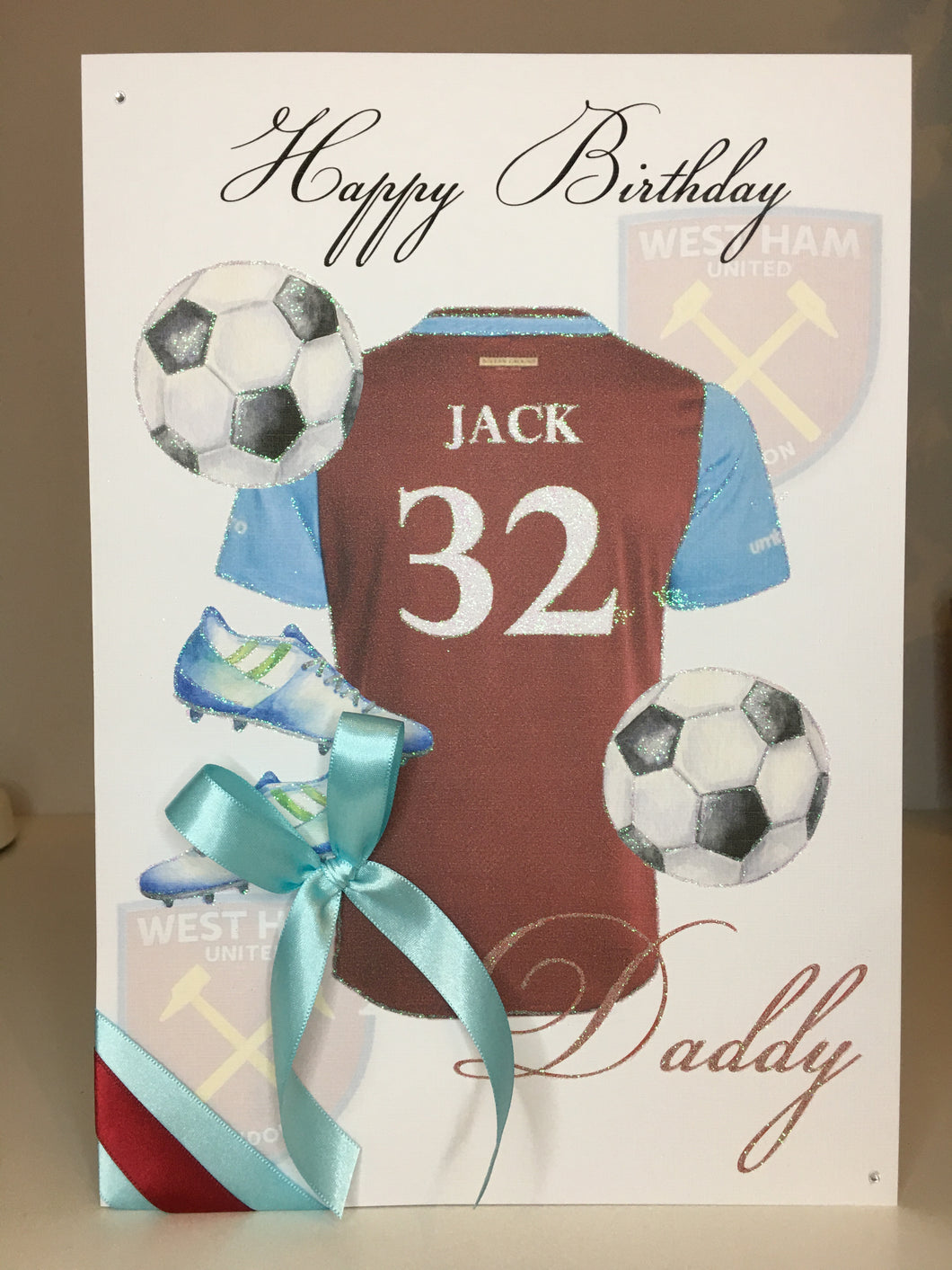 West Ham Shirt & Boots Card