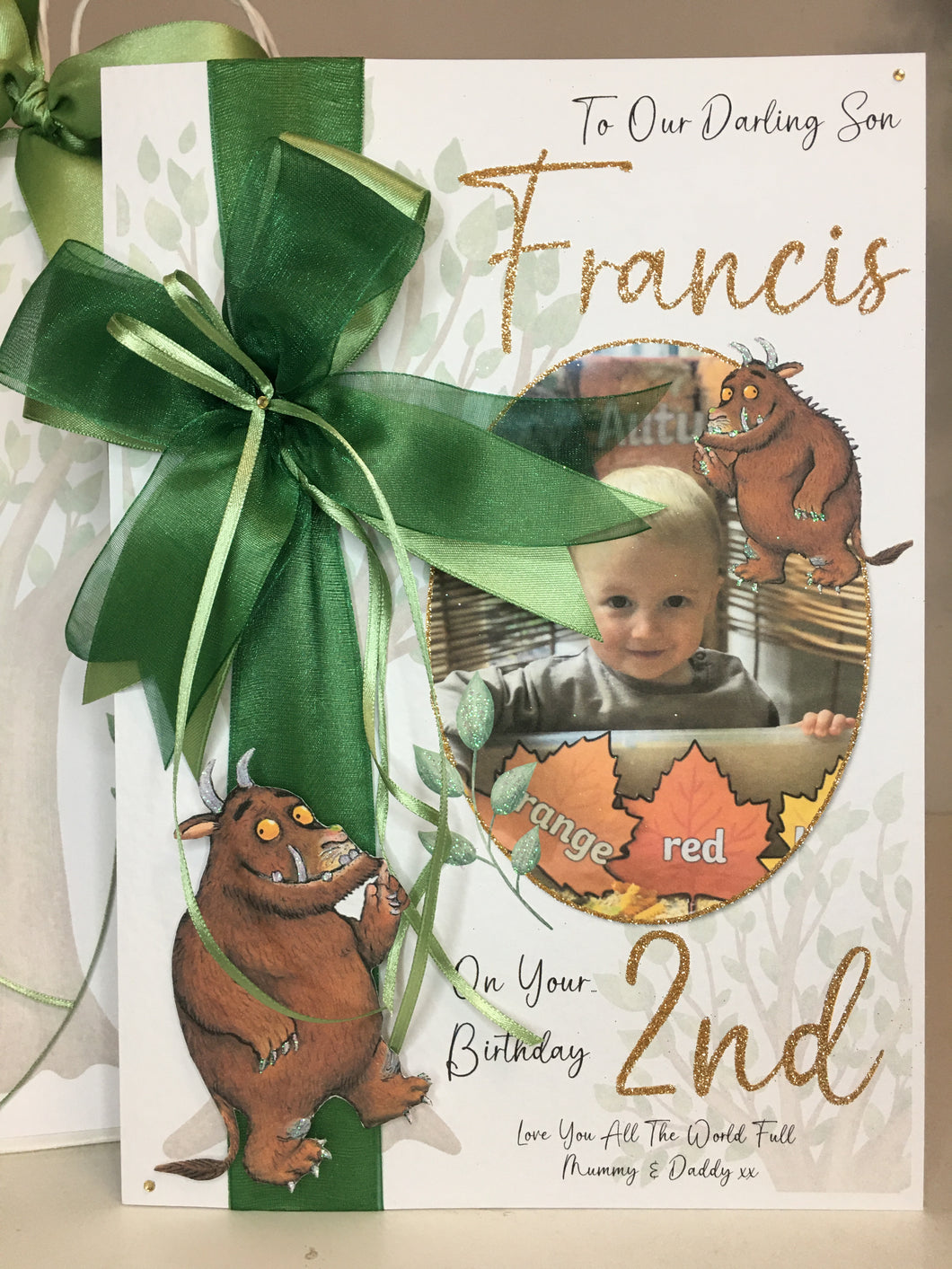 Ribbon & Bow Gruffalo Photo Card