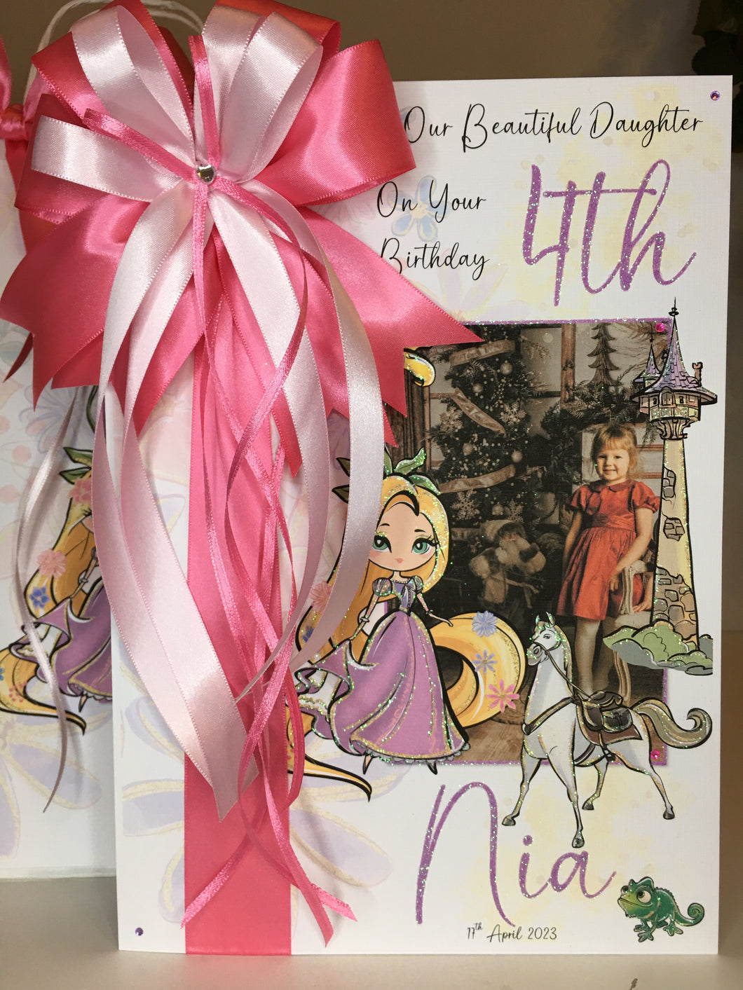 Ribbon & Bow Rapunzel Photo Card