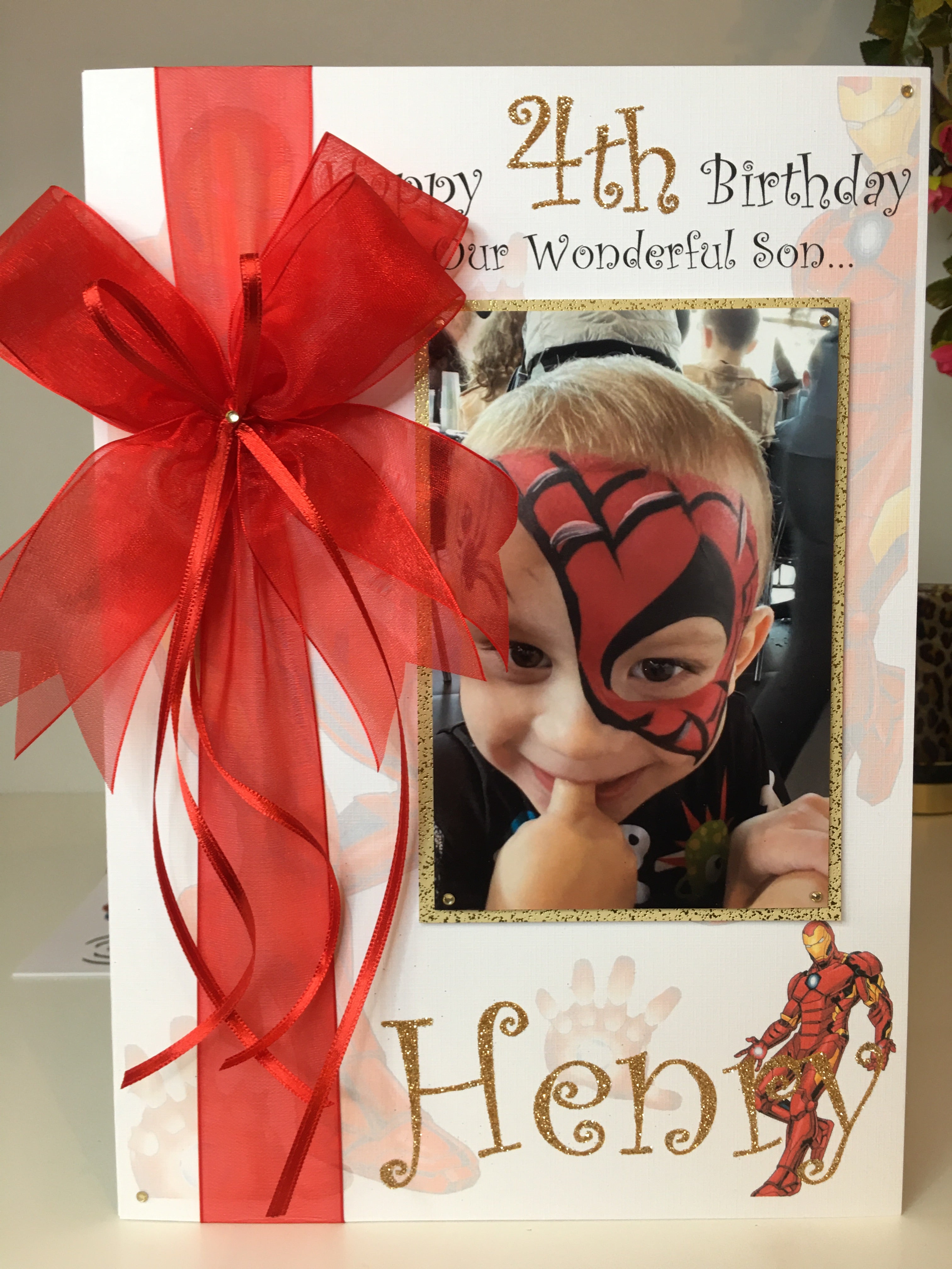 Ribbon & Bow Iron Man Luxury Photo Card – Yayyays Store
