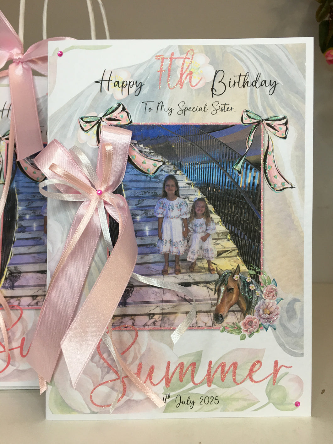 Floral Horse Photo Card