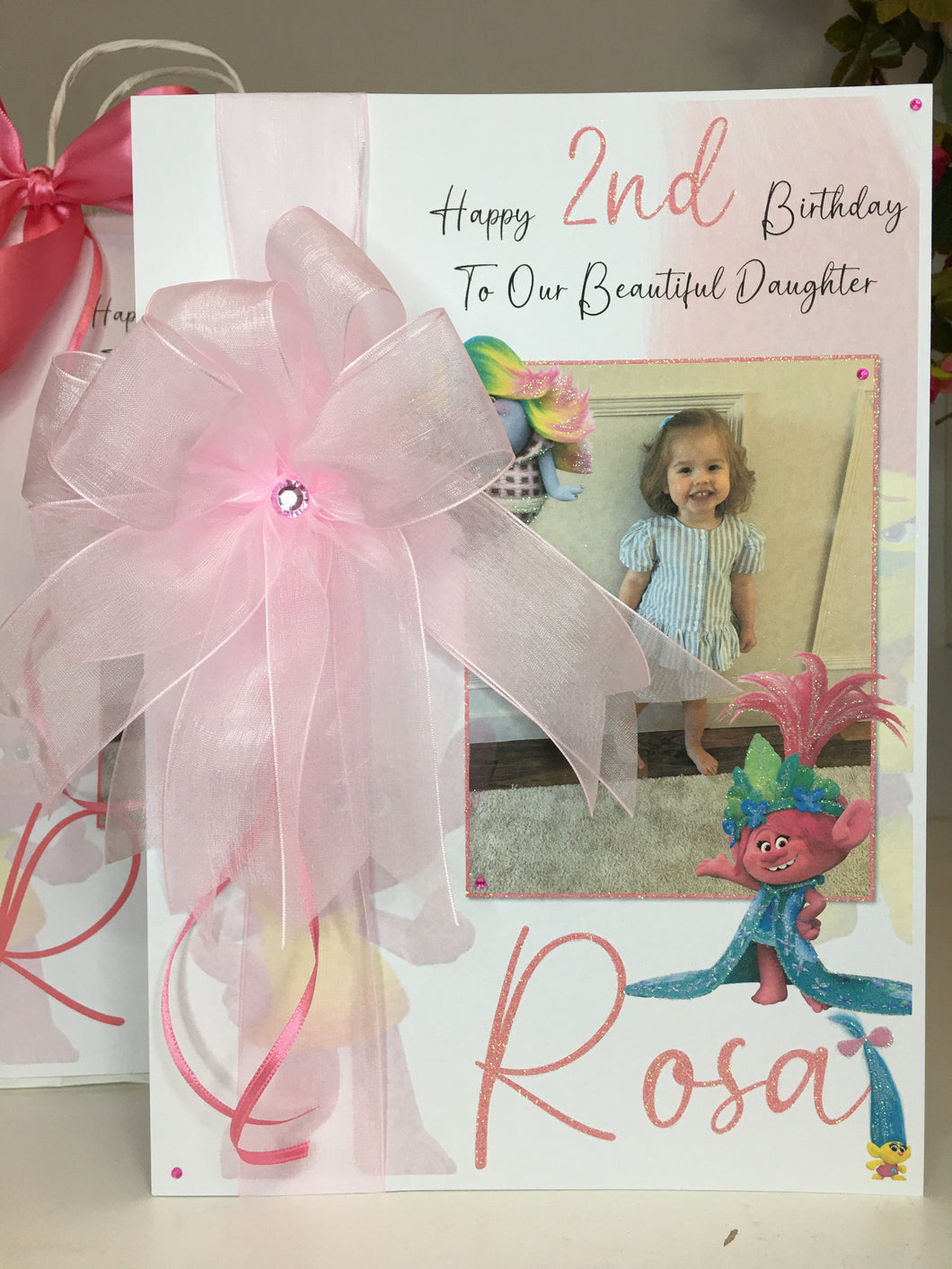 Ribbon & Bow Trolls Photo Card