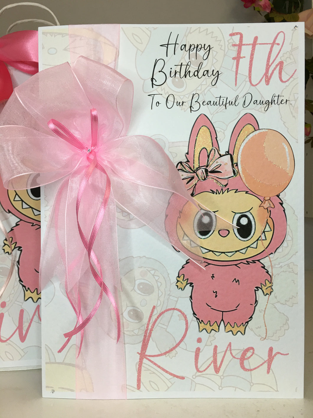 Ribbon & Bow Labubu Card