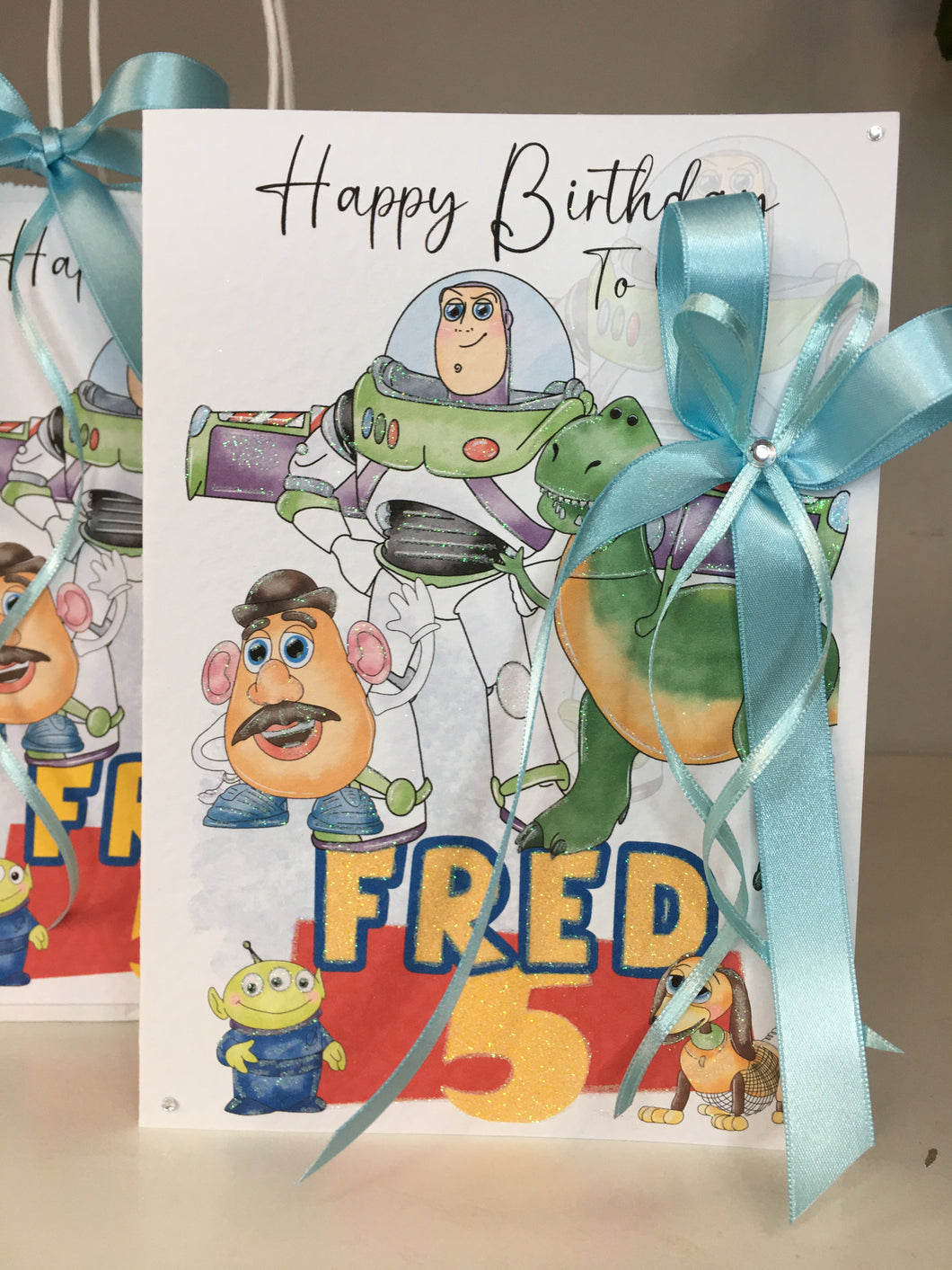 Toy Story, Buzz, Mr Potato Head, Rex, Slinky Dog & Alien Card