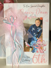 Load image into Gallery viewer, Ribbon &amp; Bow Stitch &amp; Angel Photo Card
