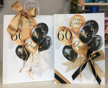Load image into Gallery viewer, Black &amp; Gold Balloons Card
