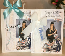 Load image into Gallery viewer, Personalised Velvet Ribbon Graduation Photo Card
