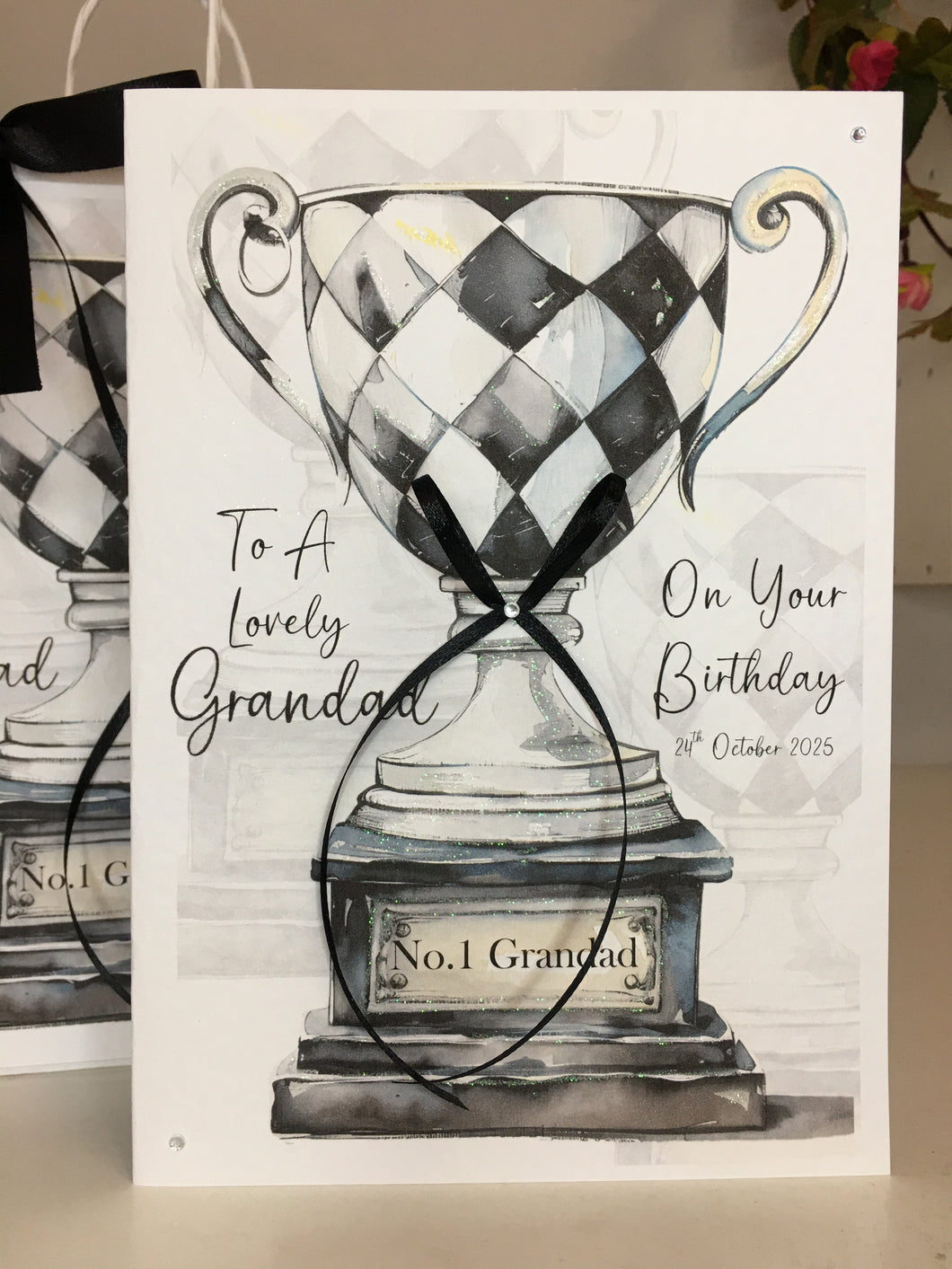 Checkered Trophy Card