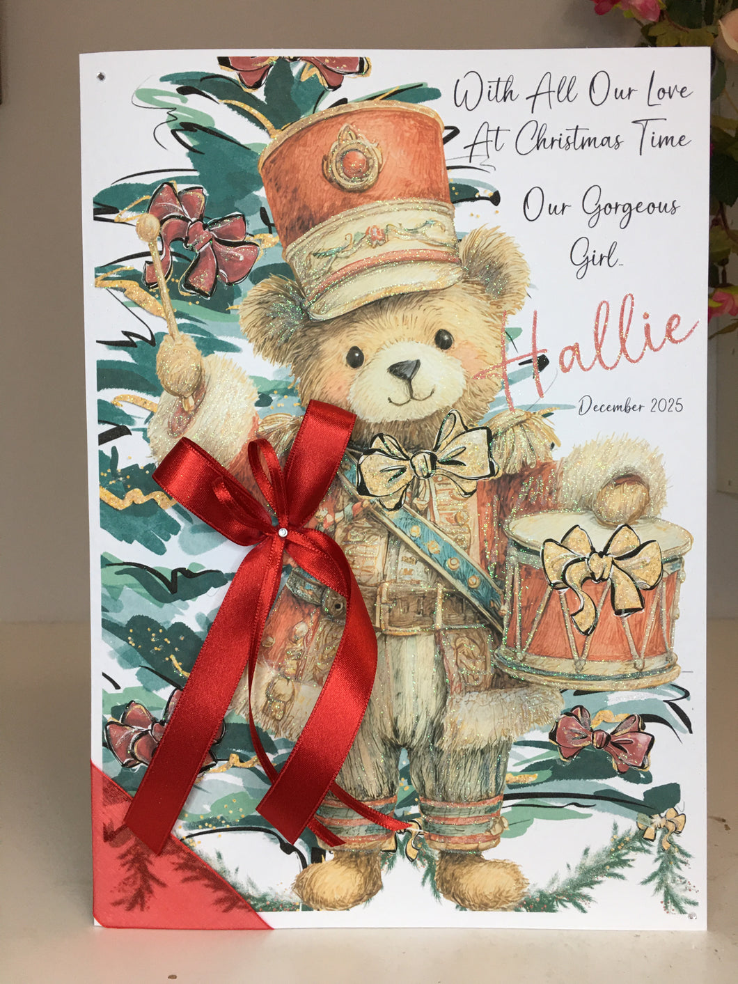 Christmas - Teddy Bear with Drum Card