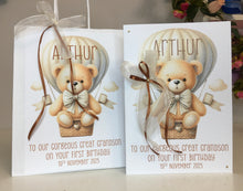 Load image into Gallery viewer, Teddy Bear Air Balloon Card
