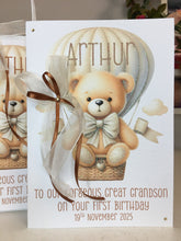Load image into Gallery viewer, Teddy Bear Air Balloon Card
