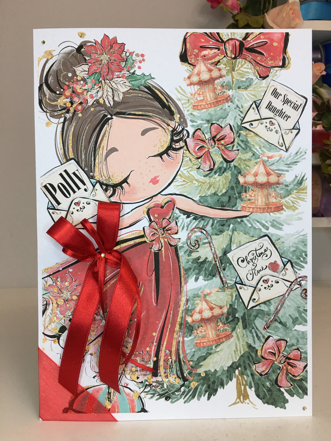 Christmas - Xmas Letters Tree Card