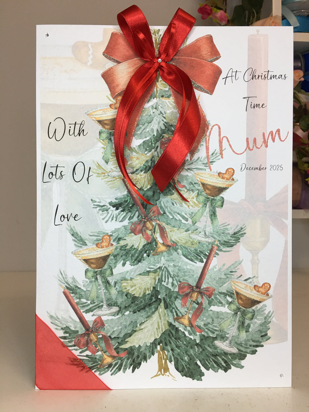 Christmas - Espresso Martini Xmas Tree Card