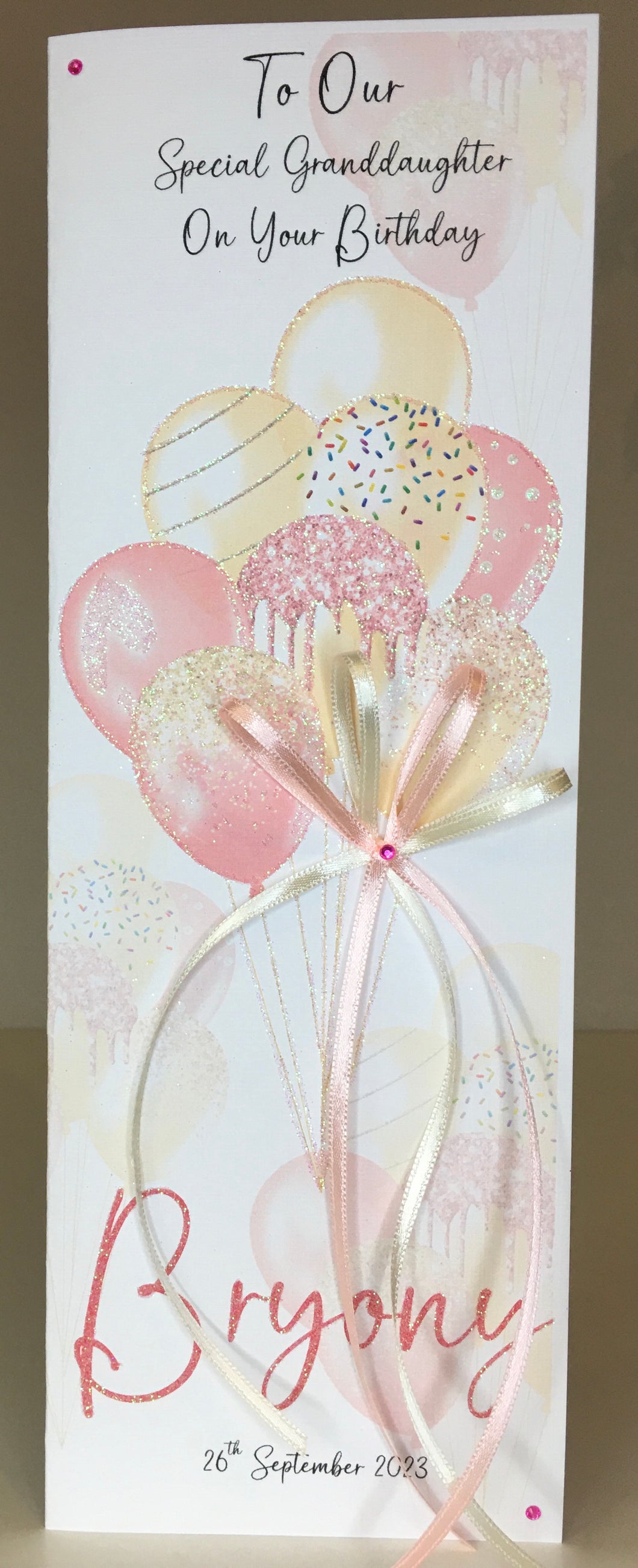 Pink Balloons Skinny Card