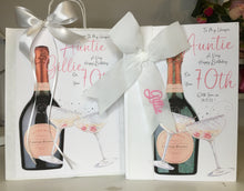 Load image into Gallery viewer, Personalised Velvet Ribbon Cheers to Champagne Card
