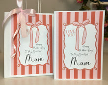 Load image into Gallery viewer, Pink &amp; Red Stripe Love You Frame Card
