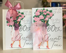 Load image into Gallery viewer, Lady with Flower Bouquet Card
