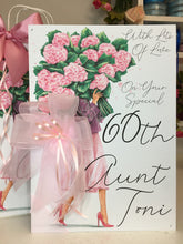 Load image into Gallery viewer, Lady with Flower Bouquet Card
