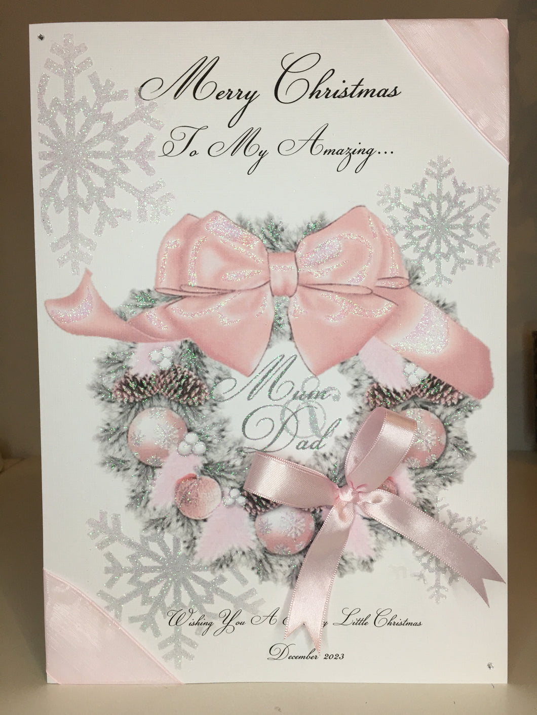 Pink Wreath Card