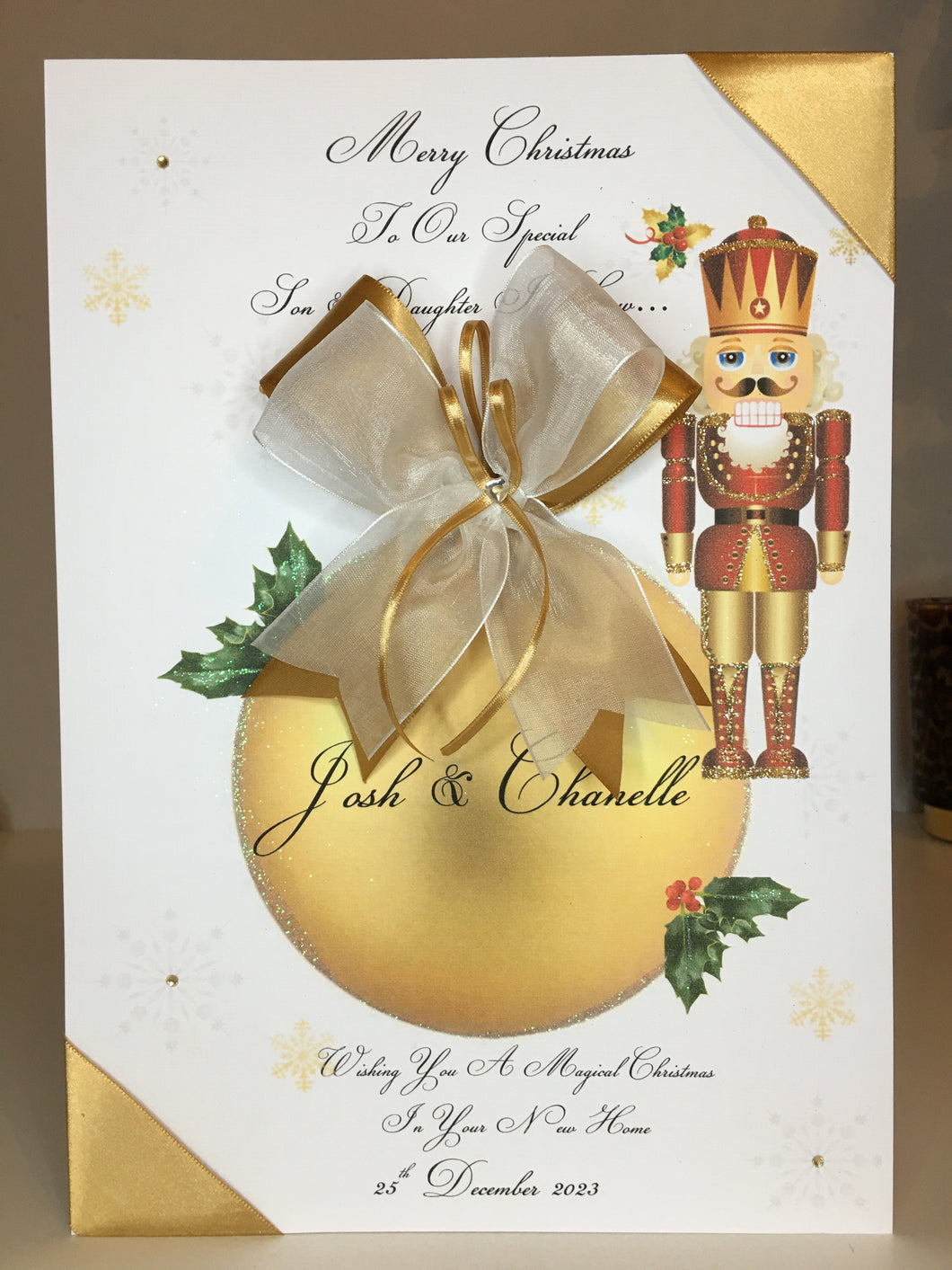 Christmas Bauble & Nutcracker Card