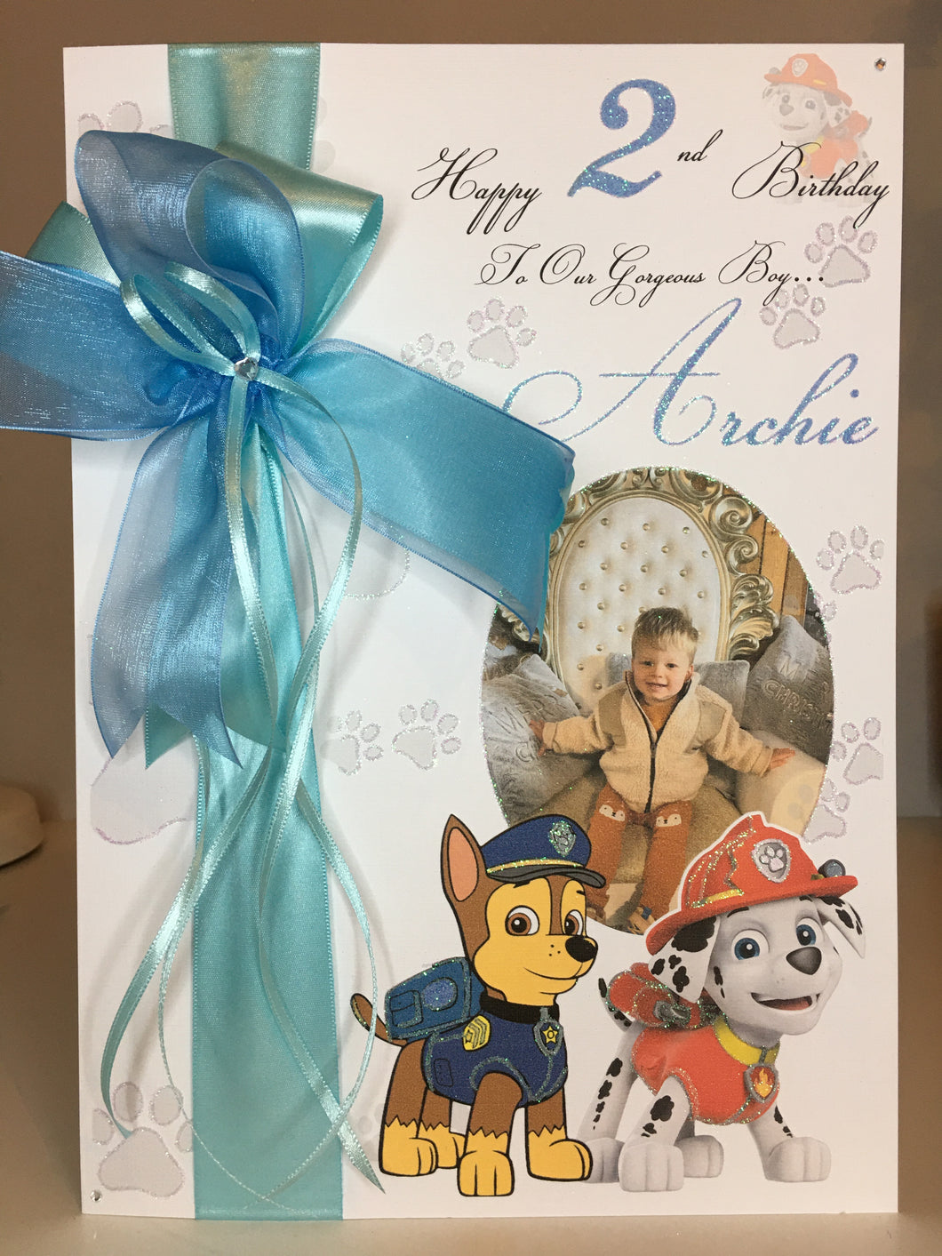 Ribbon & Bow Paw Patrol Photo Card
