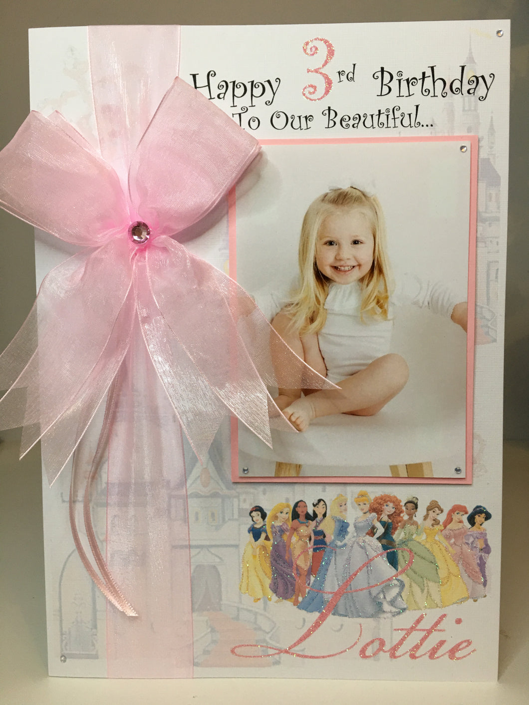 Ribbon & Bow Princess Luxury Photo Card