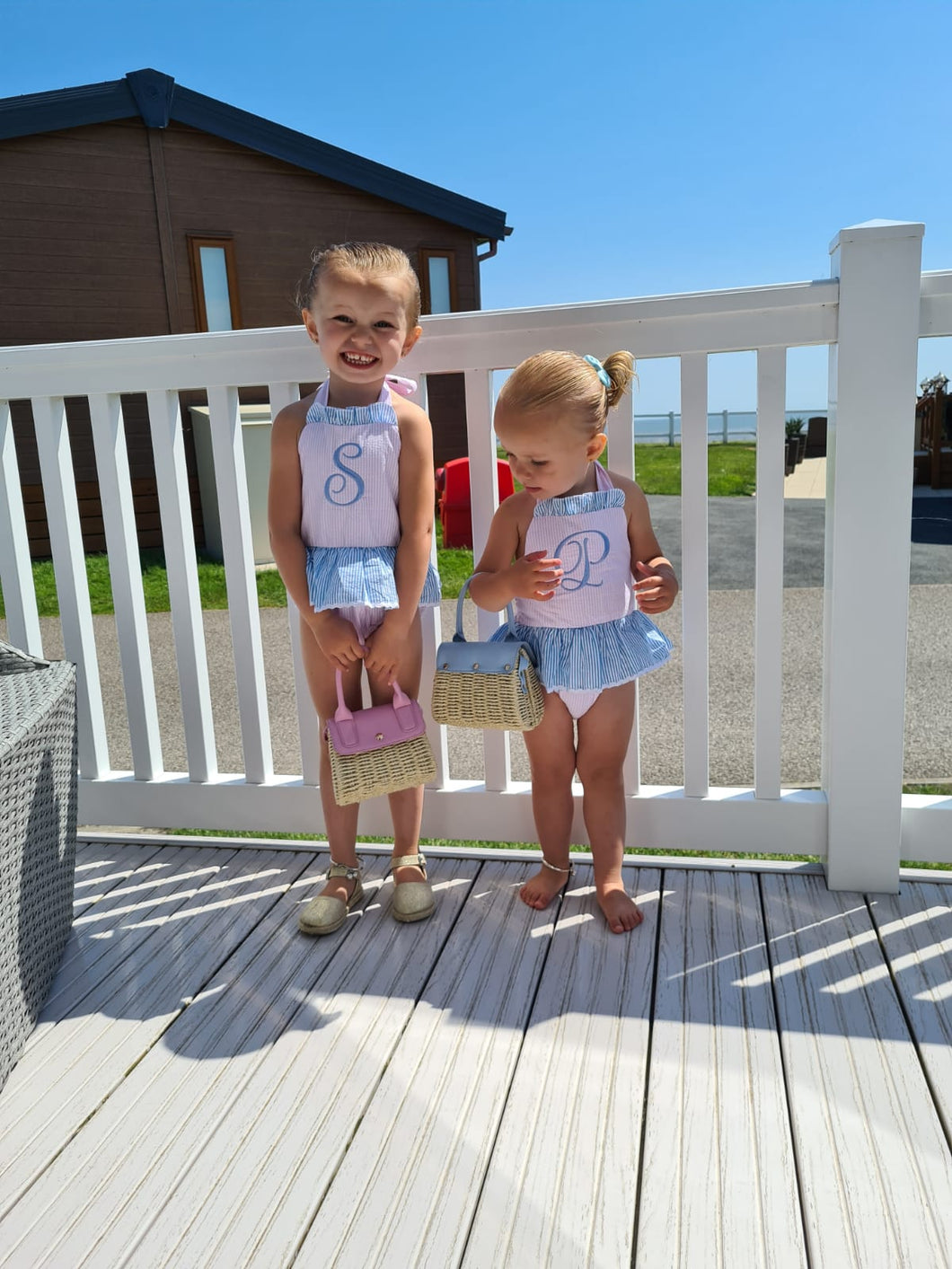 Seersucker Personalised Swimsuit