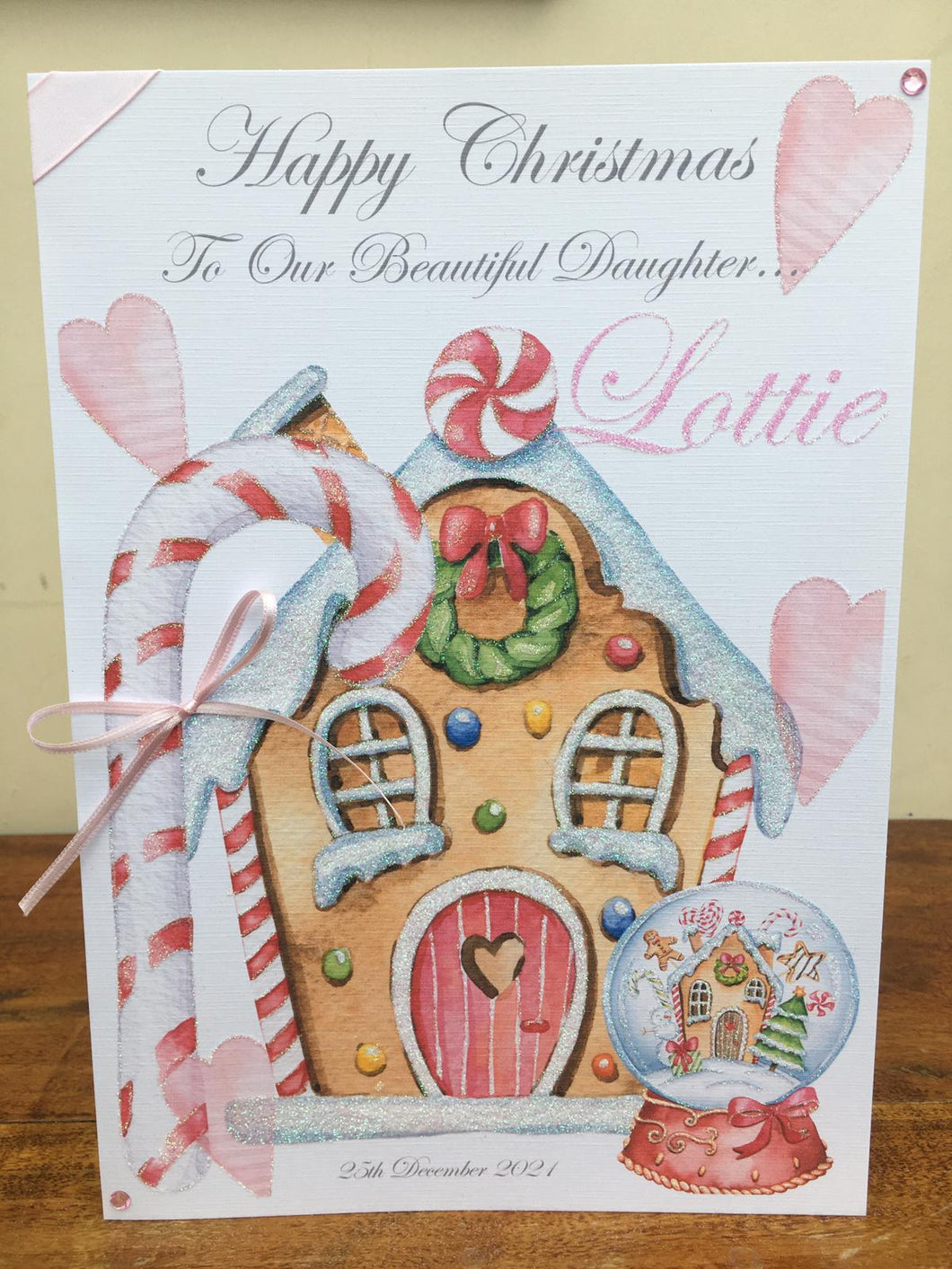 Christmas - Heart Gingerbread House Card