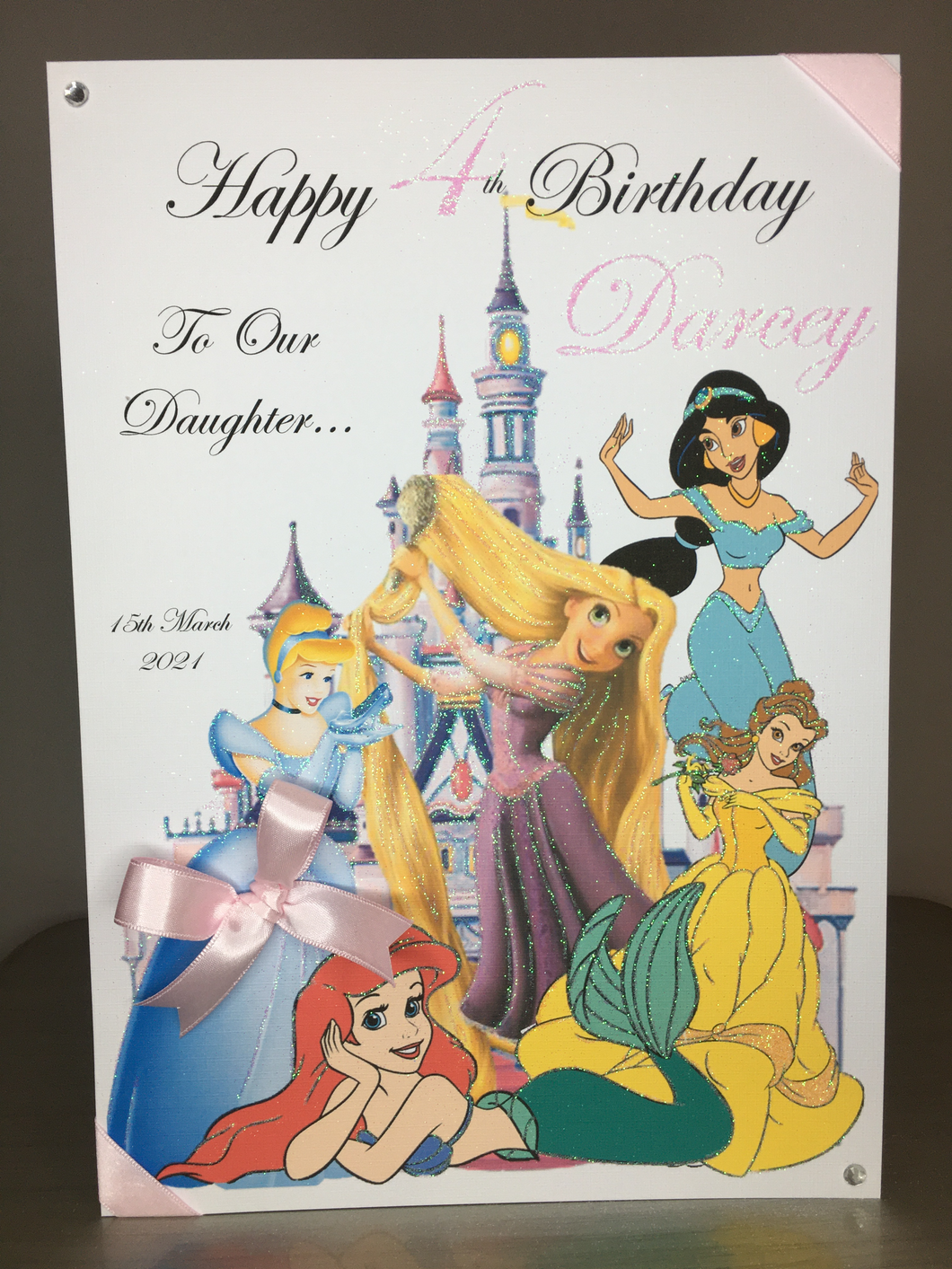 Cinderella/Rapunzel/Jasmine/Belle/Ariel Princess Card