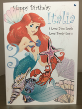 Load image into Gallery viewer, The Little Mermaid Ariel &amp; Sebastian Card
