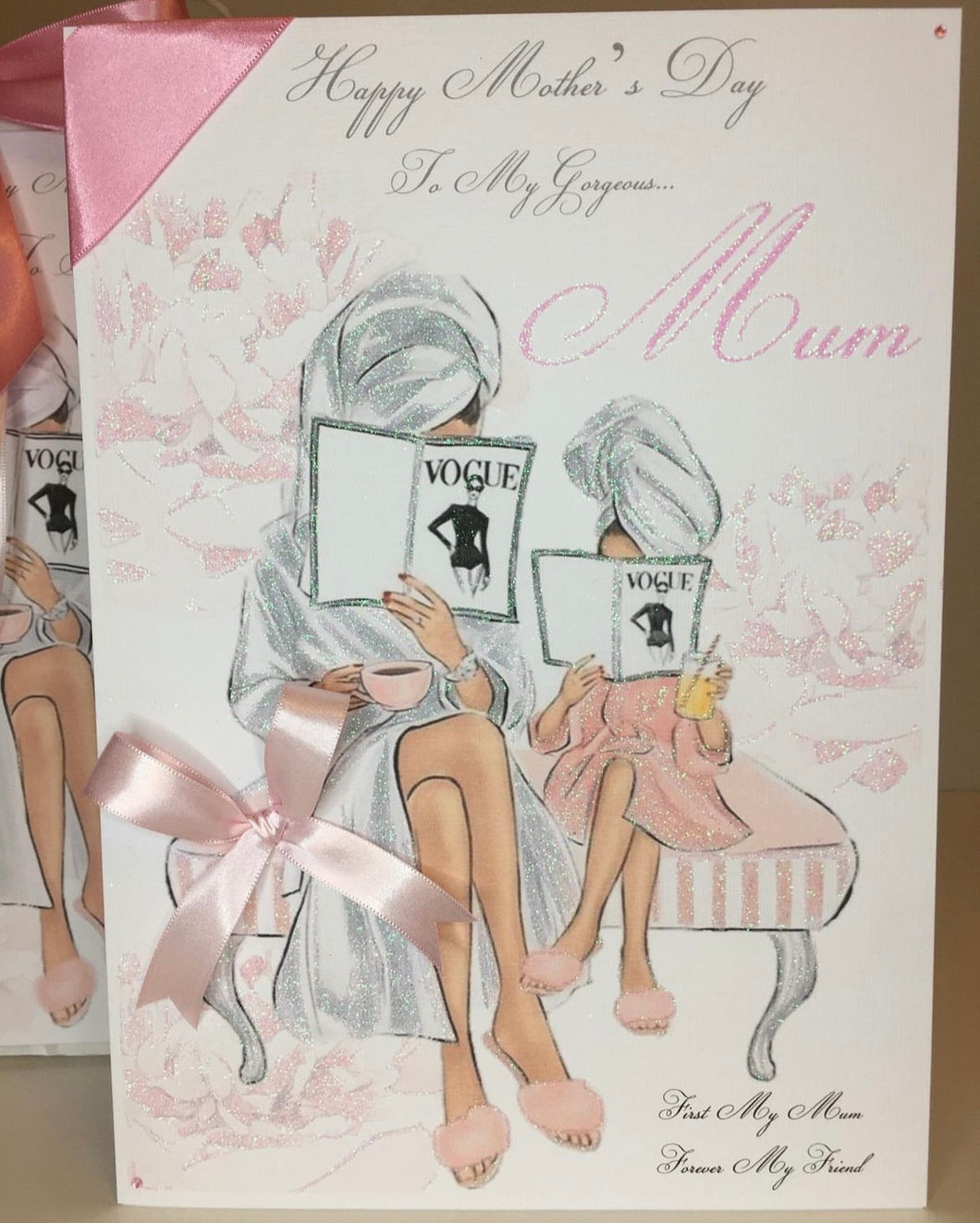 Mum & Daughter Hair in Towels Card