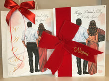 Load image into Gallery viewer, Personalised Velvet Ribbon Couple Card
