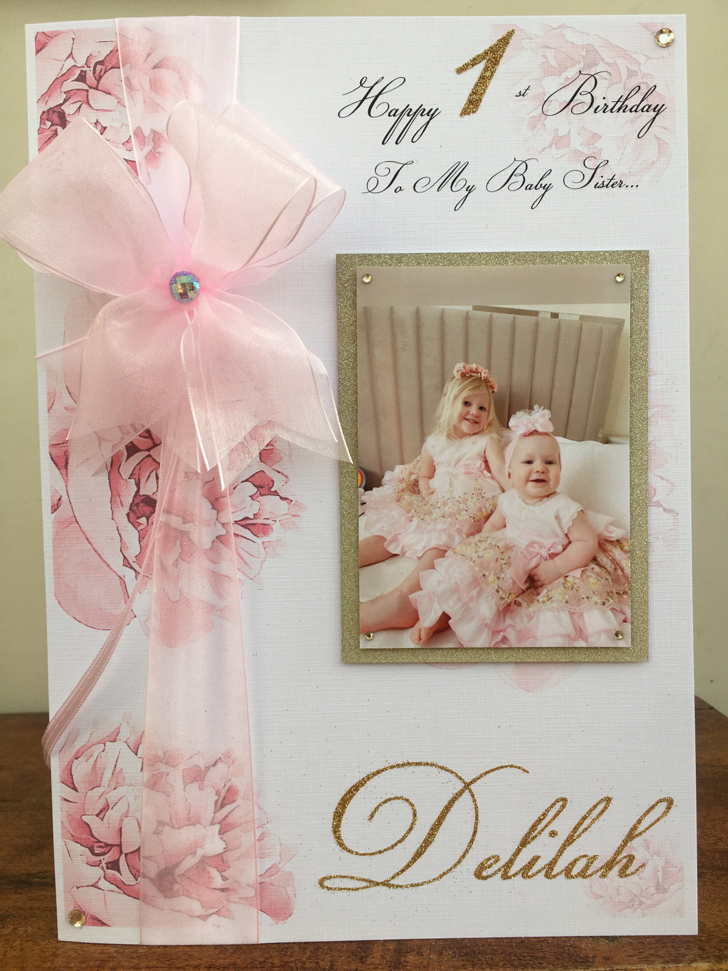 Ribbon & Bow Floral Luxury Photo Card