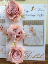 Load image into Gallery viewer, Artificial Rose Floral Luxury Photo Card
