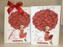 Load image into Gallery viewer, Lady in Red Dress on Roses Air Balloon
