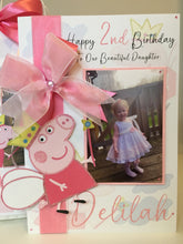 Load image into Gallery viewer, Ribbon &amp; Bow Peppa Pig Fairy Pop Up Luxury Photo Card
