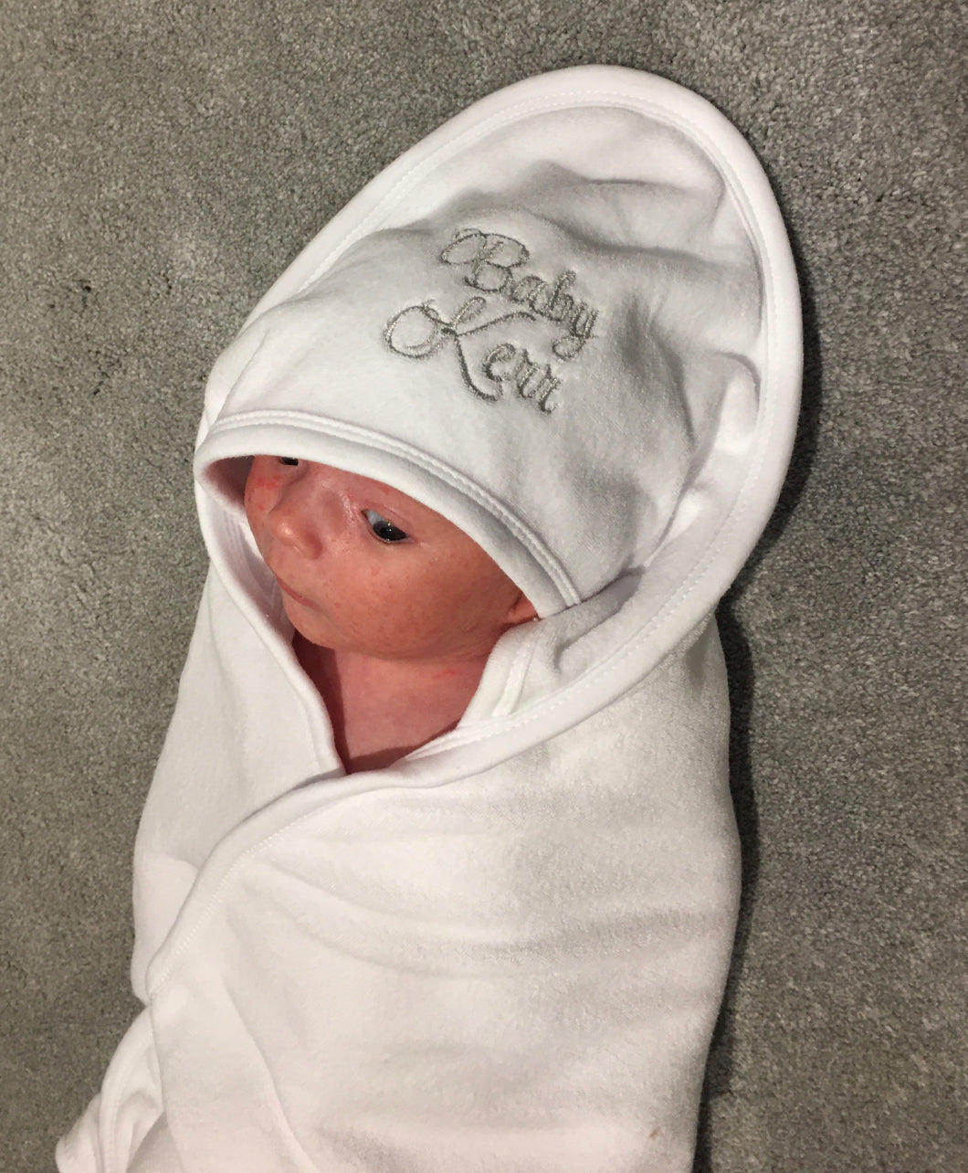 White Personalised Hooded Towel