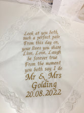 Load image into Gallery viewer, Wedding Poem Handkerchief
