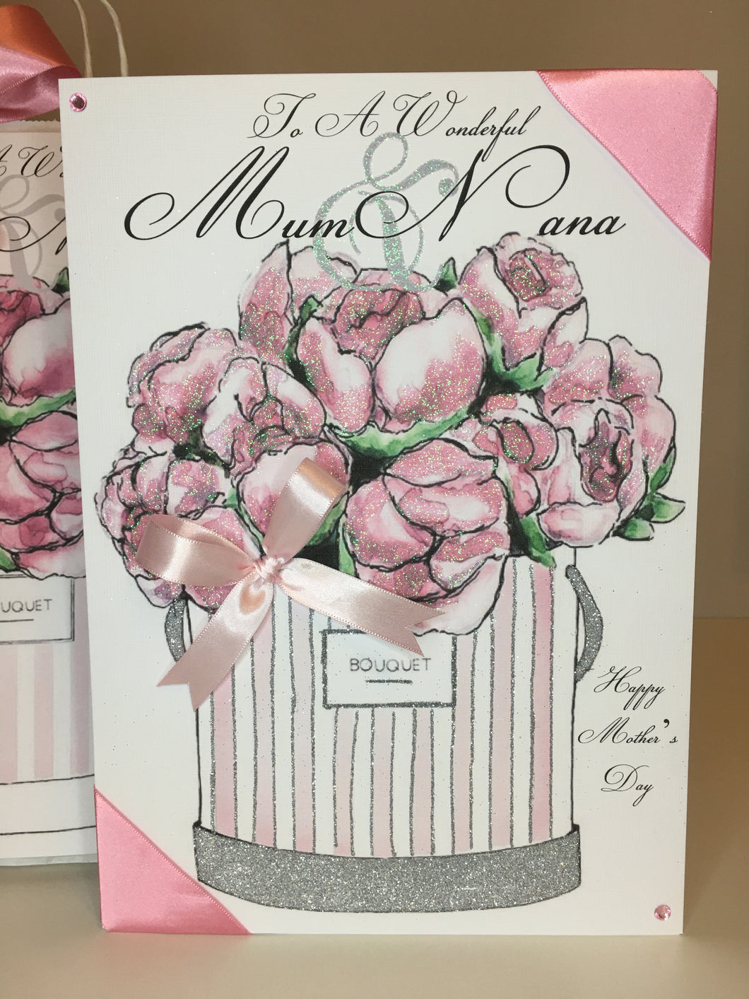 Flower Silver Box Card