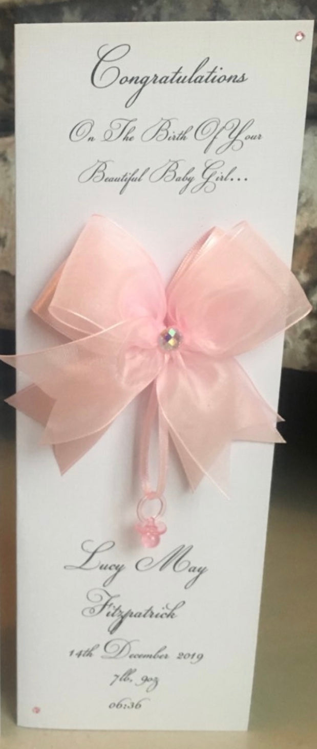 Pink Bow with Dummy Skinny Card