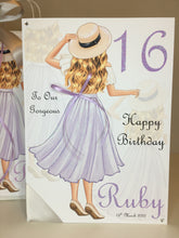 Load image into Gallery viewer, Girl in Lilac Skirt Card
