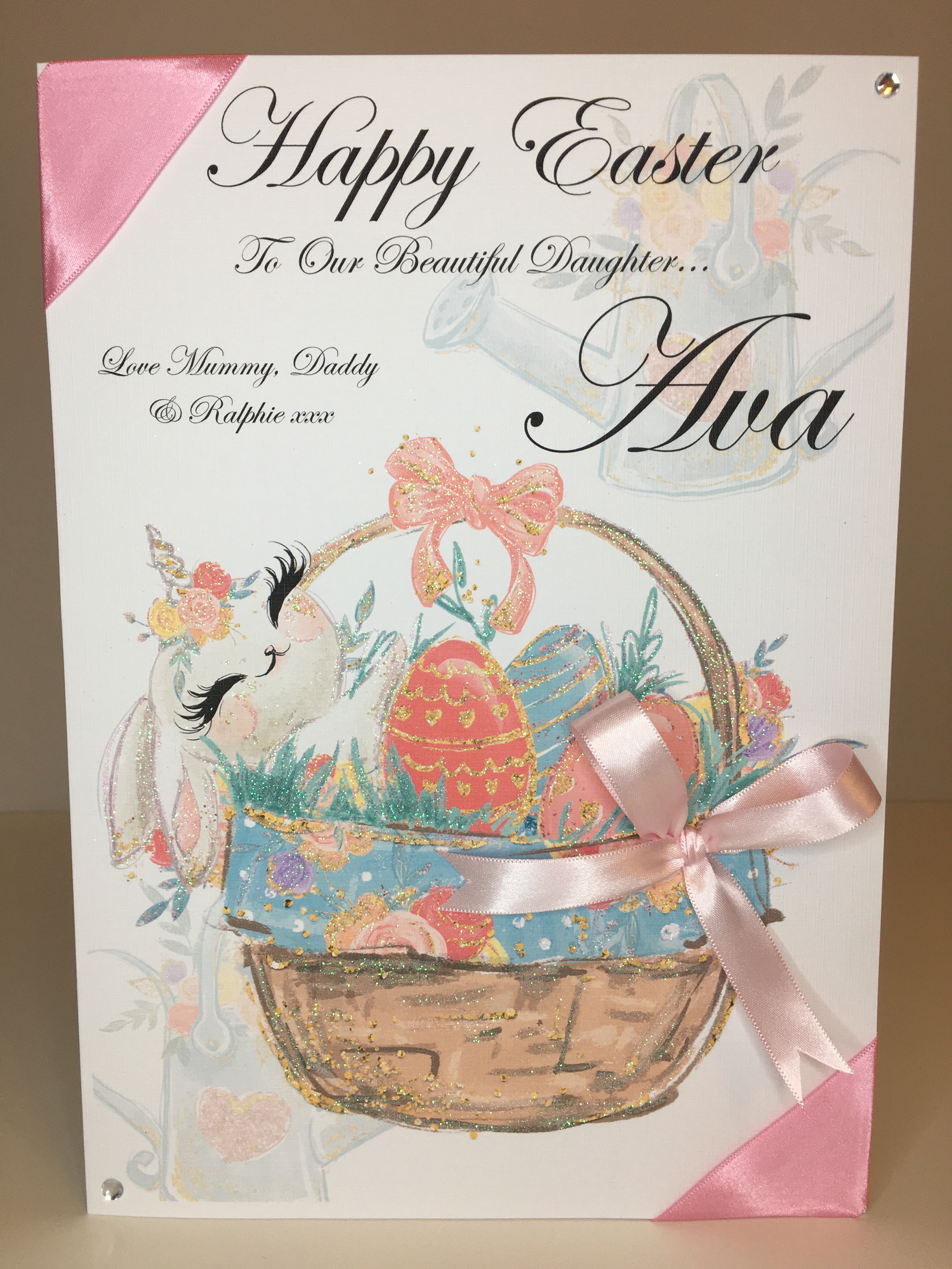 Easter Bunny in Egg Basket Card – Yayyays Store