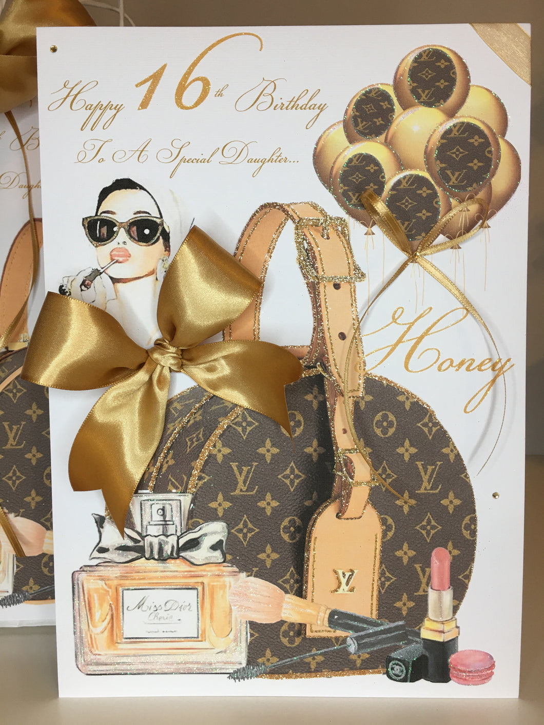 Designer Inspired Bag Perfume & Lady Birthday Card