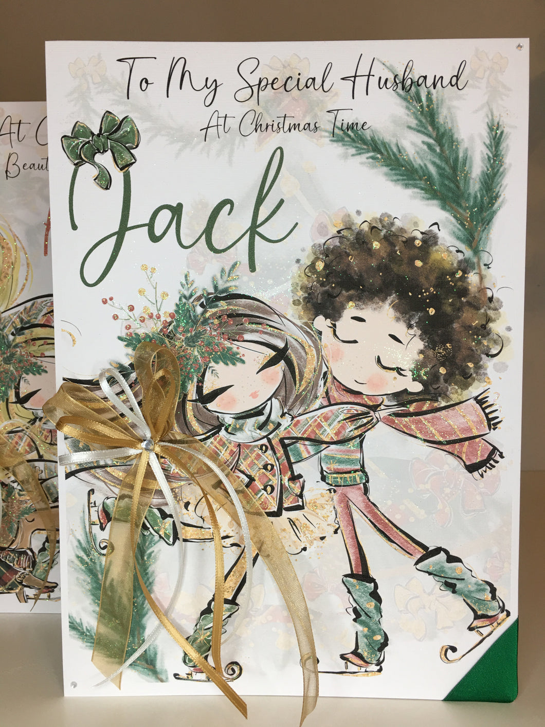 Christmas - Greenery Boy & Girl Card