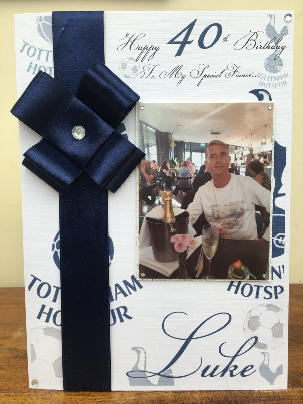 Ribbon & Bow Spurs Luxury Photo Card
