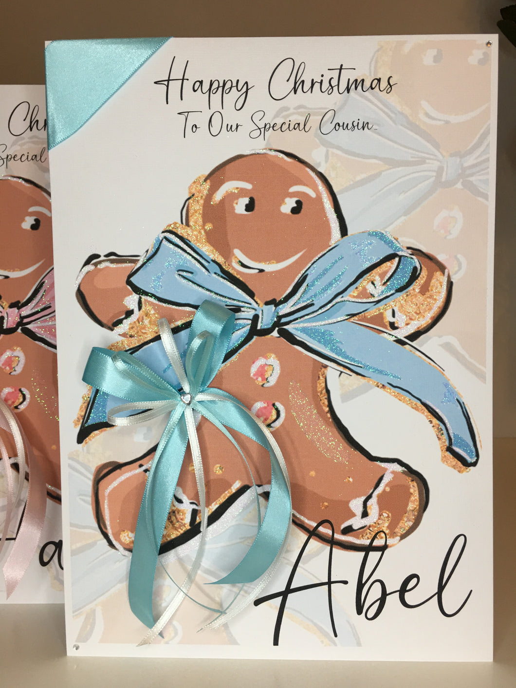 Christmas - Blue Gingerbread Card