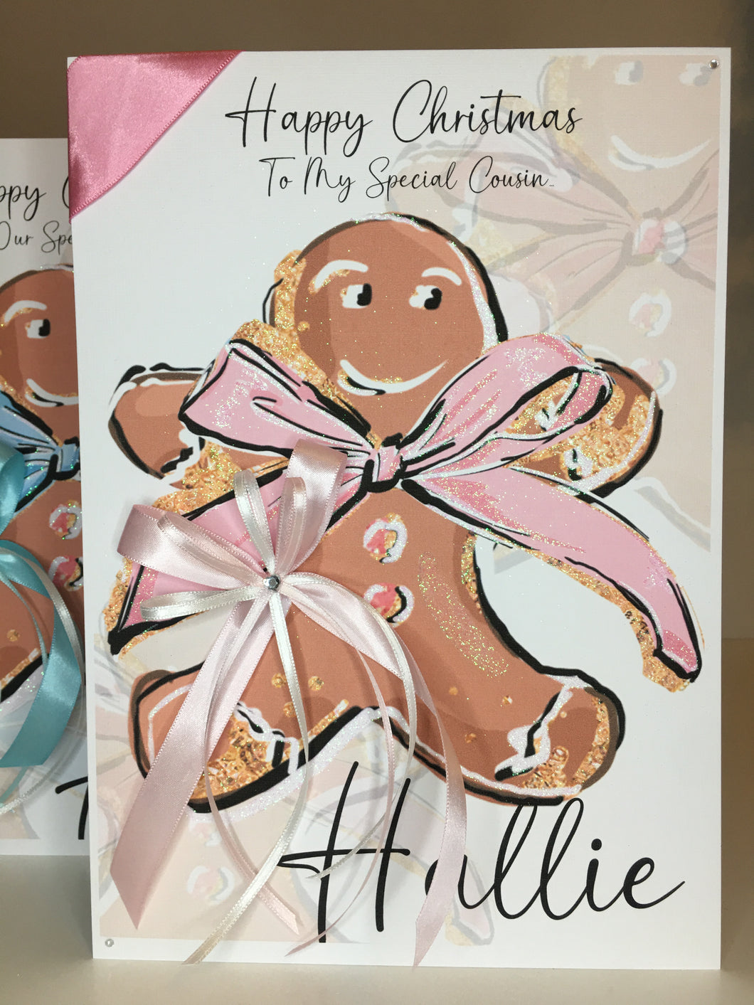 Christmas - Pink Gingerbread Card