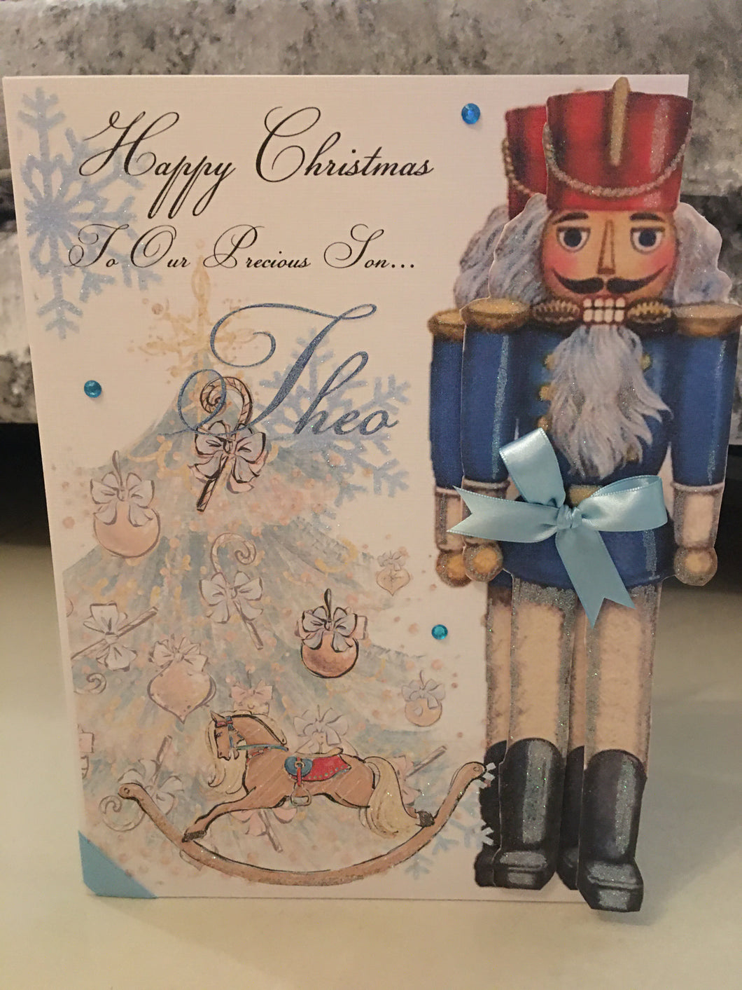 Blue Nutcracker Pop Up Card