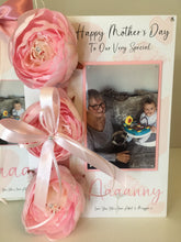 Load image into Gallery viewer, Artificial Peony Hearts &amp; Floral Luxury Photo Card
