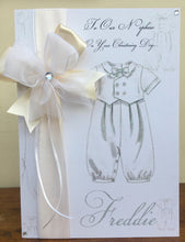 Load image into Gallery viewer, Ribbon &amp; Bow Christening Card

